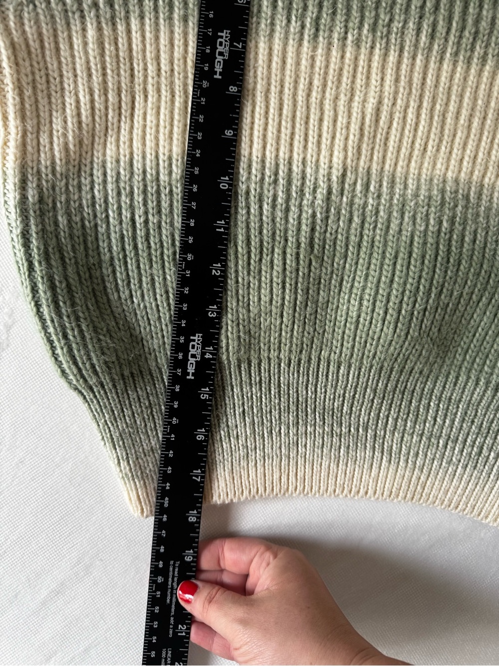 Cozy Sage Green Cream Lantern Sleeve Ribbed Cropped Sweater Statement Sleeve
L - Picture 12 of 15